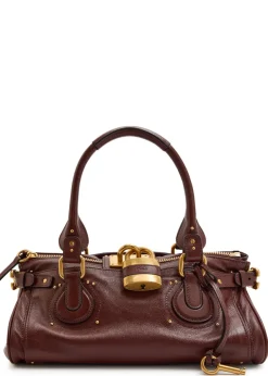 Paddington padlock grained leather shoulder bag