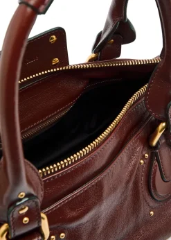 Paddington padlock grained leather shoulder bag