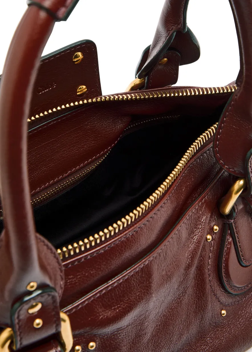 Paddington padlock grained leather shoulder bag