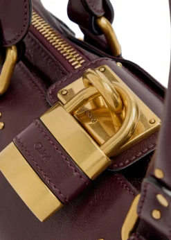 Paddington padlock grained leather shoulder bag