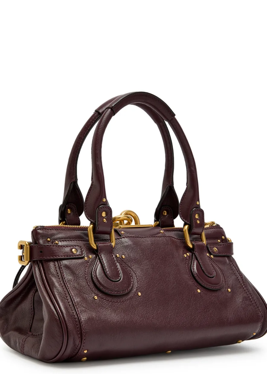 Paddington padlock grained leather shoulder bag