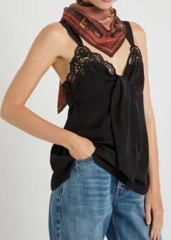 Paddington printed silk scarf