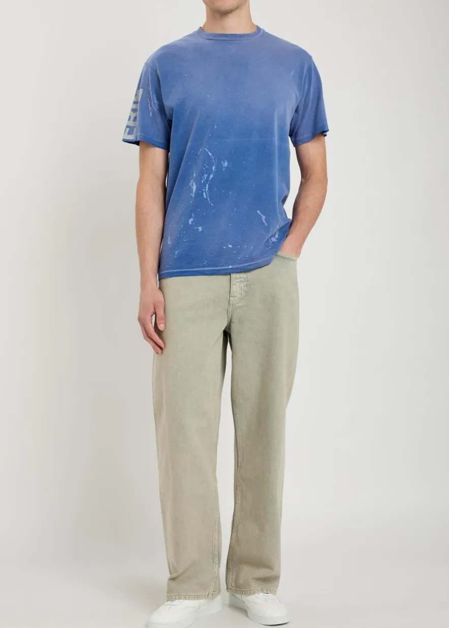 Painted French Collector distressed cotton T-shirt