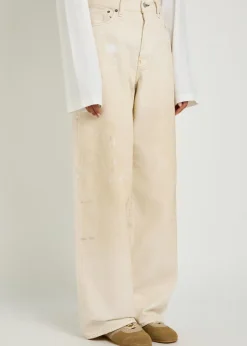 1981 paint-effect wide-leg jeans