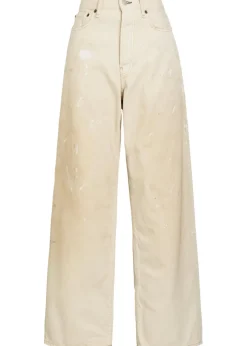 1981 paint-effect wide-leg jeans
