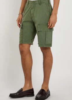Paint-splatter cotton cargo shorts