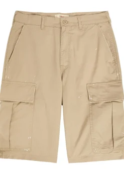Paint-splatter cotton cargo shorts