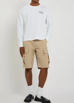Paint-splatter cotton cargo shorts