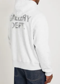 Paint splatter-effect cotton-blend sweatshirt