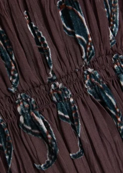 Paisley-devoré silk-blend midi dress