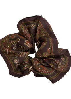 Paisley-print silk scrunchie