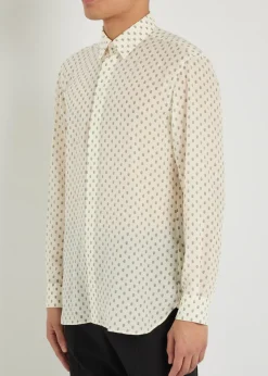 Paisley-print silk shirt