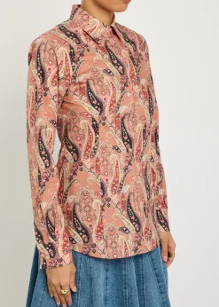 Paisley-print stretch-cotton shirt