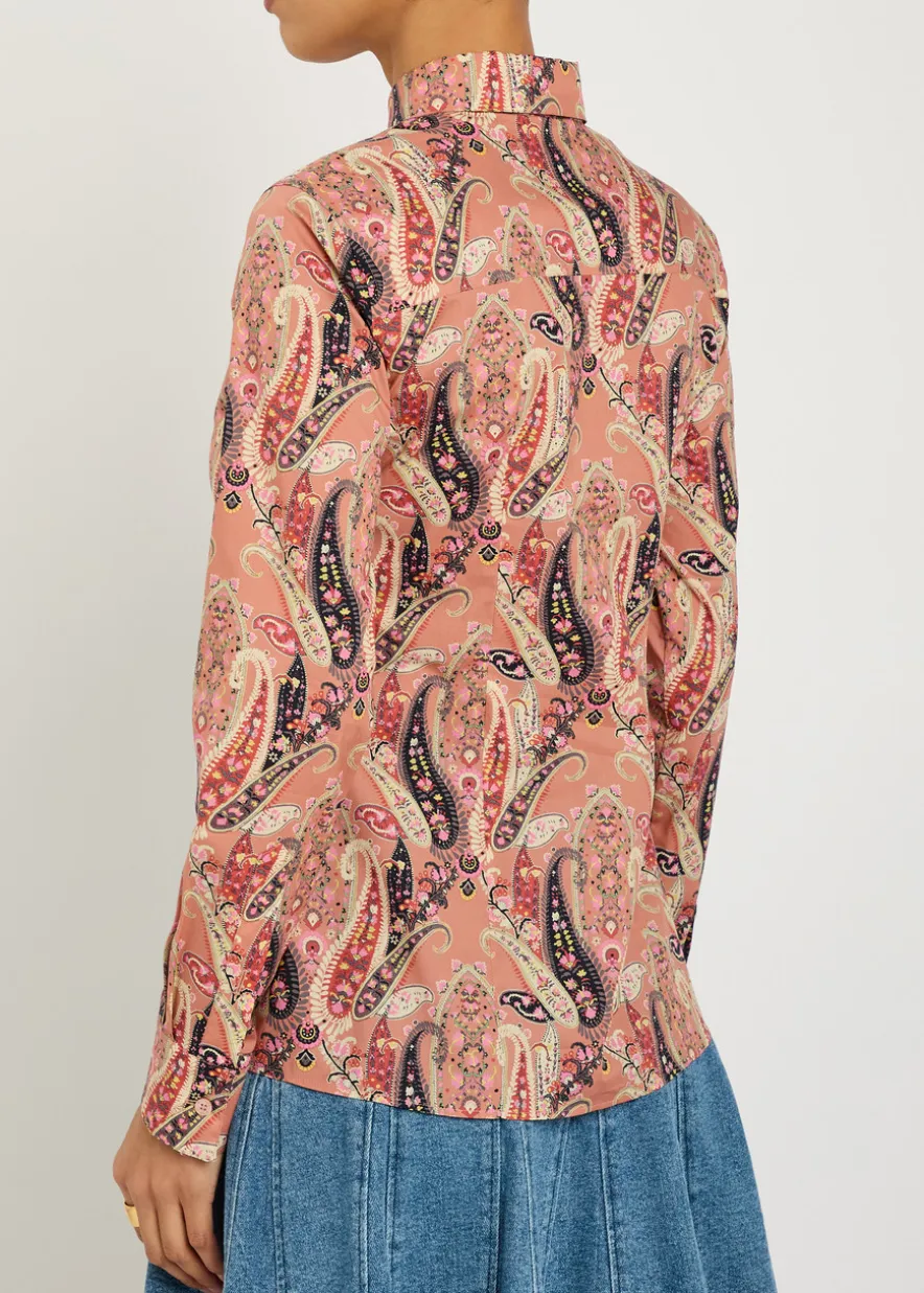 Paisley-print stretch-cotton shirt