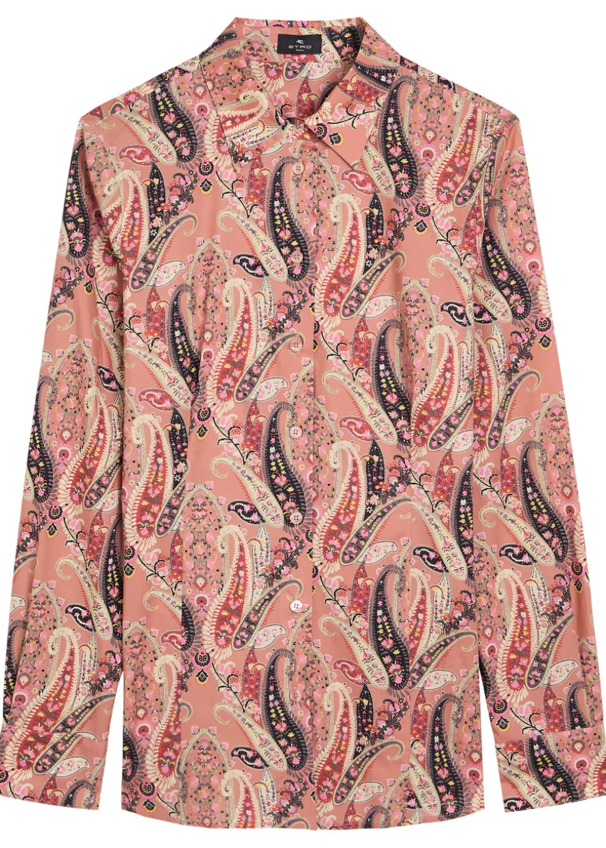 Paisley-print stretch-cotton shirt