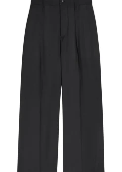 Palindrome wide-leg wool-blend trousers