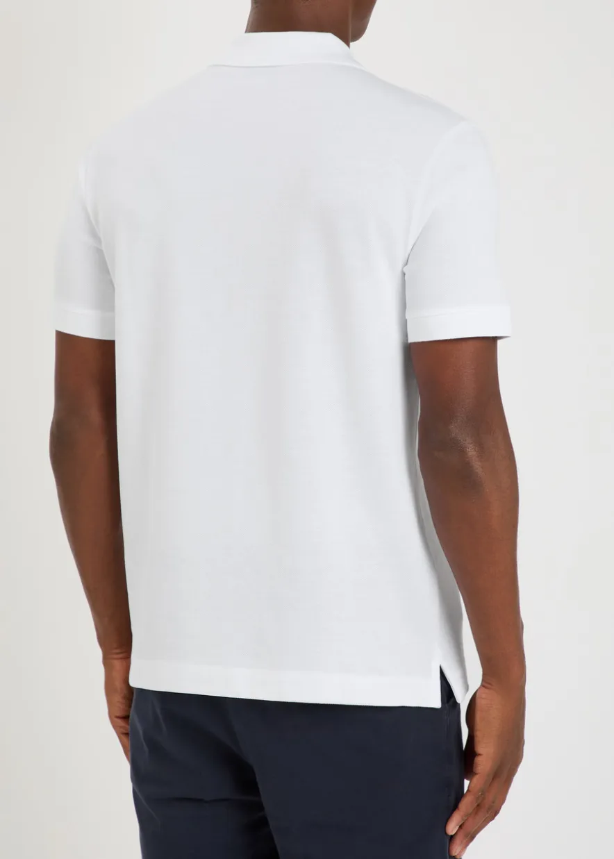 Pallas logo-embroidered piqué cotton polo shirt