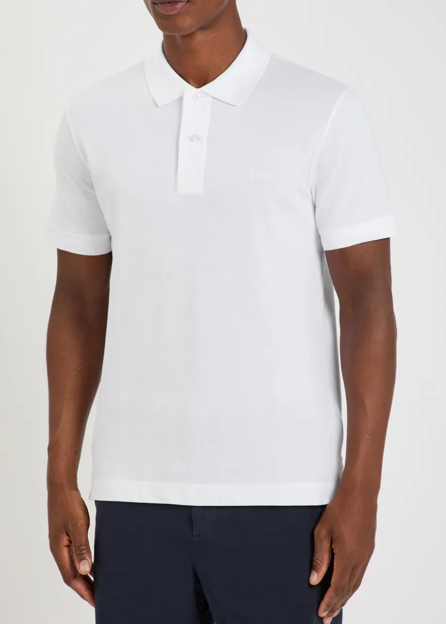 Pallas logo-embroidered piqué cotton polo shirt