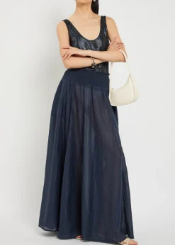 Palma embroidered maxi skirt