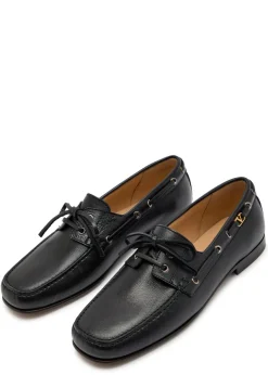 Palm Avenue grained leather loafers