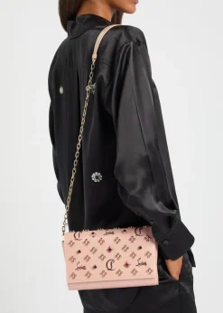 Paloma embellished leather clutch