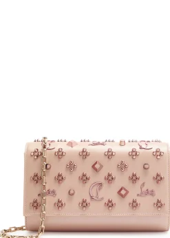 Paloma embellished leather clutch