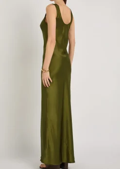Pamela silk maxi slip dress