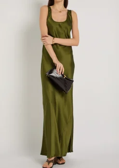 Pamela silk maxi slip dress