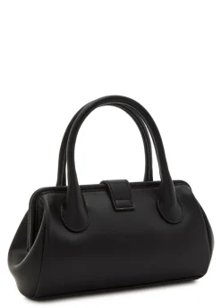 Pamela small faux leather top handle bag