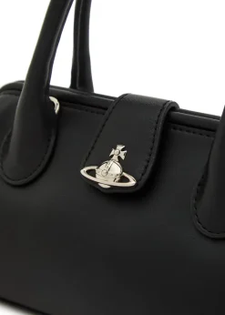 Pamela small faux leather top handle bag
