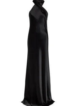 Pandora cascading satin gown