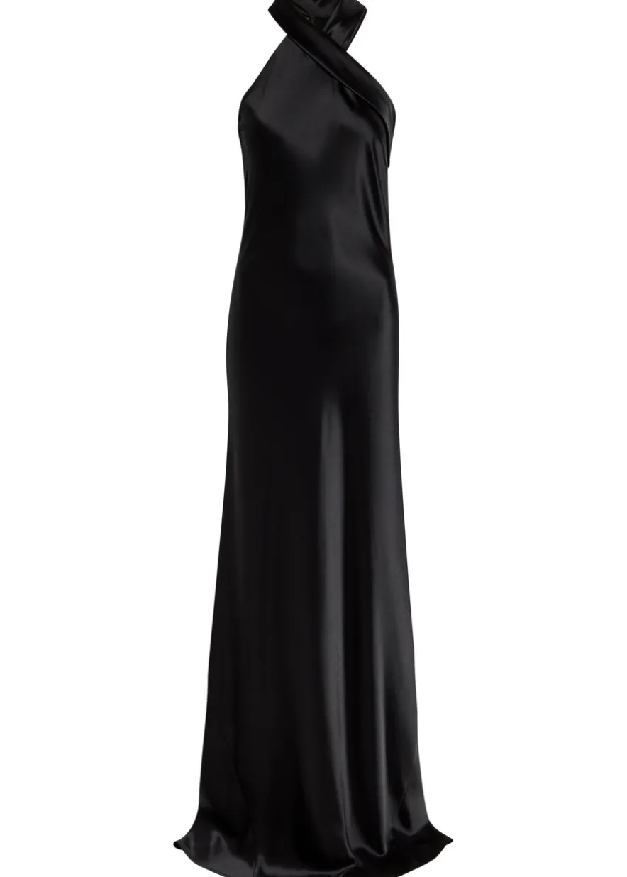 Pandora cascading satin gown