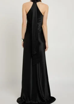 Pandora cascading satin gown