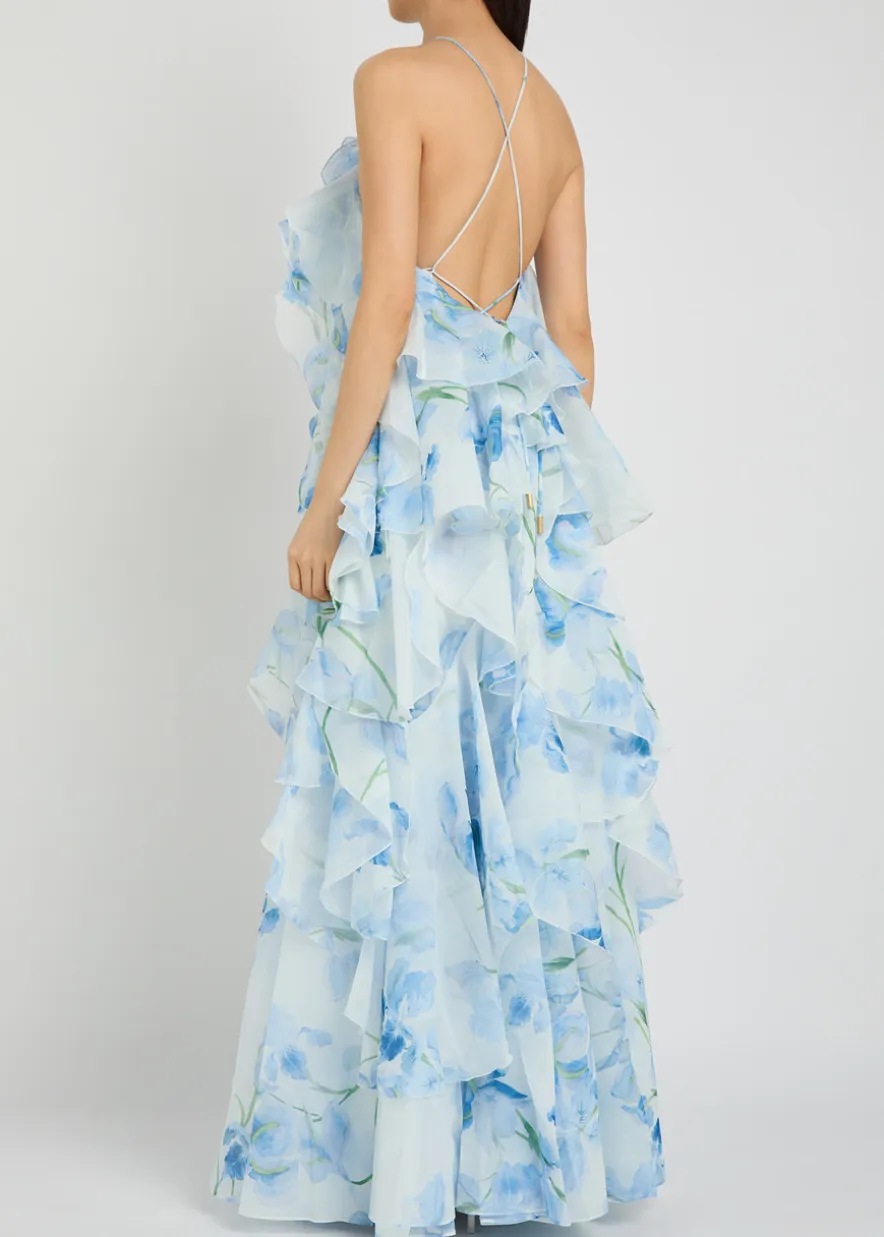 Pandorea ruffled chiffon maxi dress