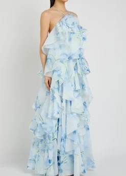 Pandorea ruffled chiffon maxi dress