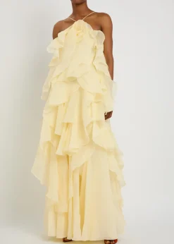 Pandorea ruffled chiffon maxi dress