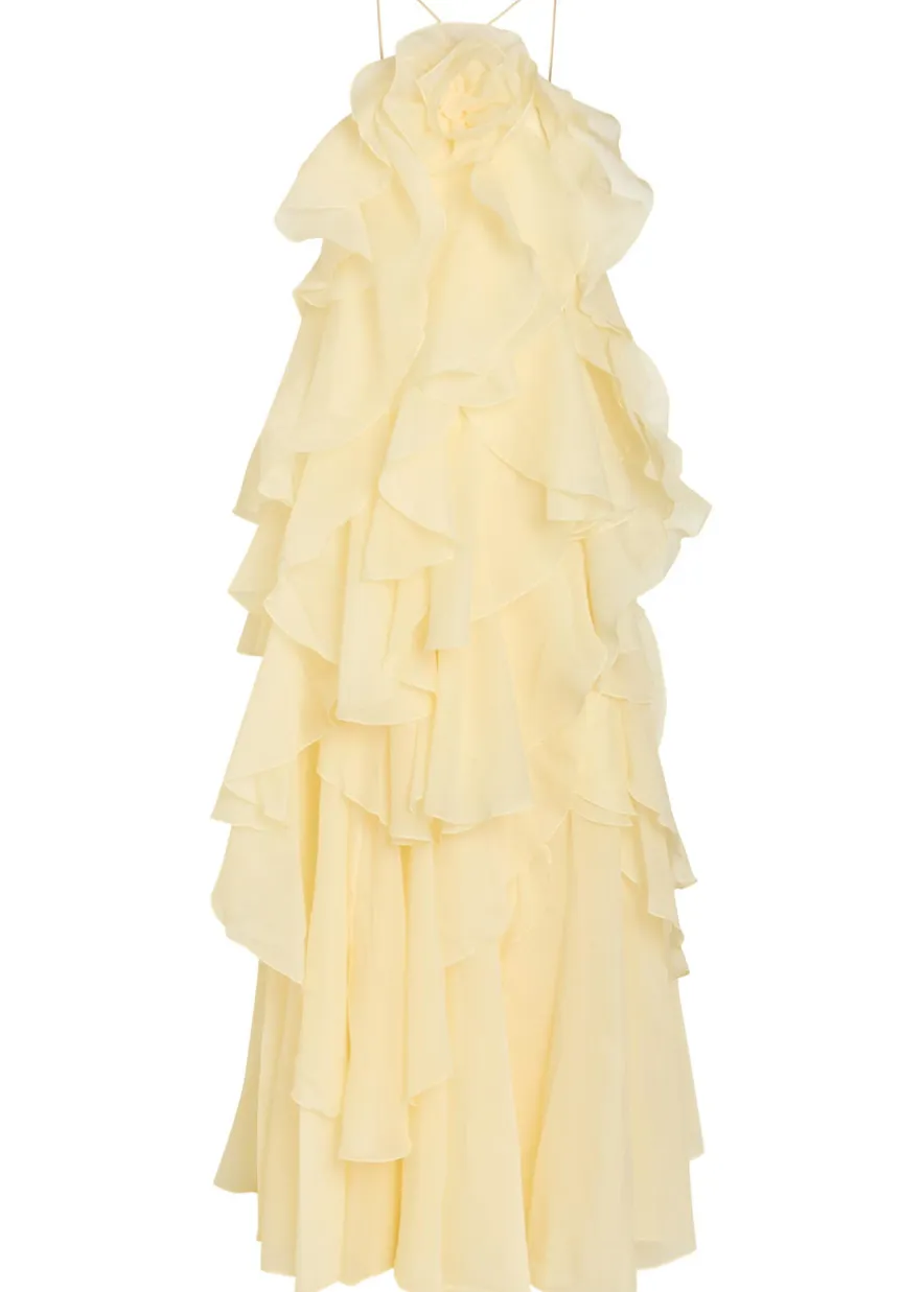 Pandorea ruffled chiffon maxi dress