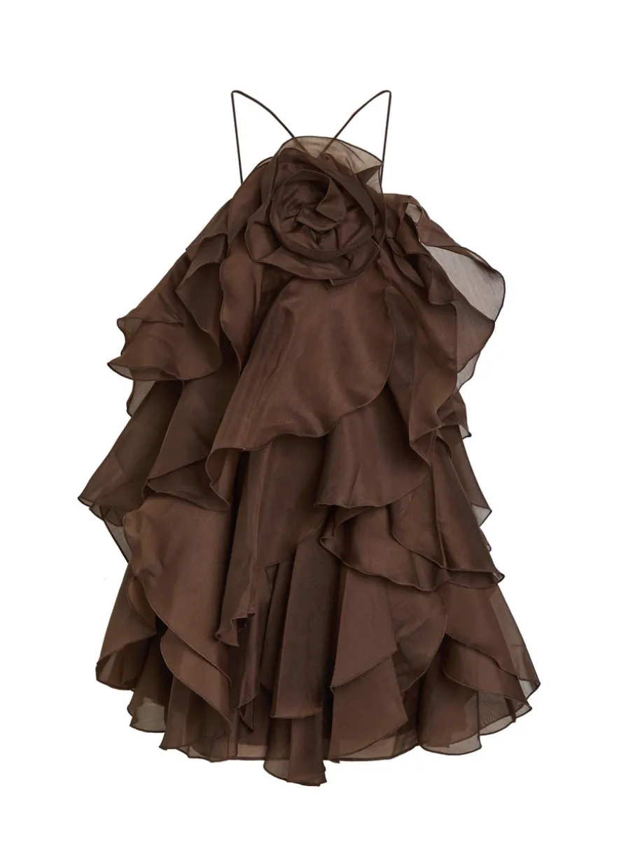 Pandorea ruffled chiffon mini dress