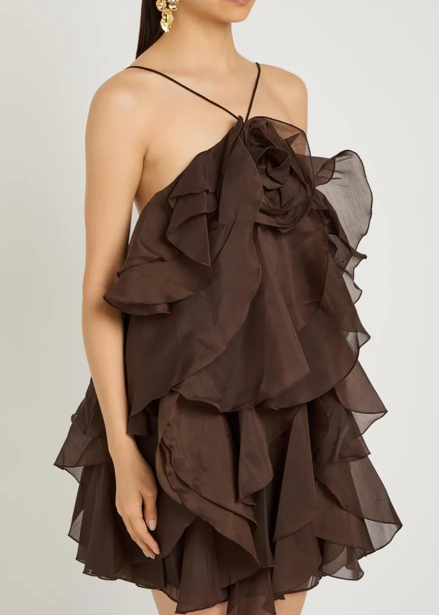 Pandorea ruffled chiffon mini dress