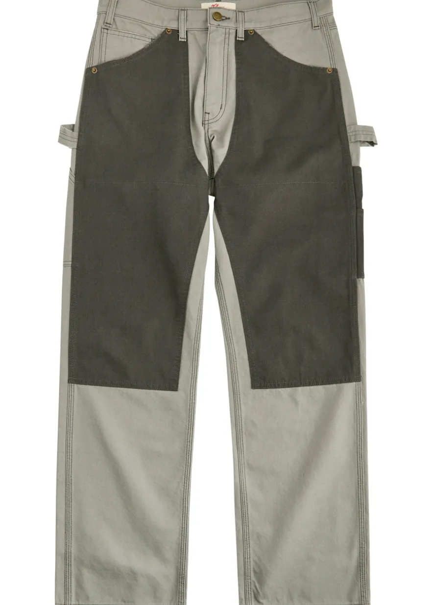 Panelled canvas trousers