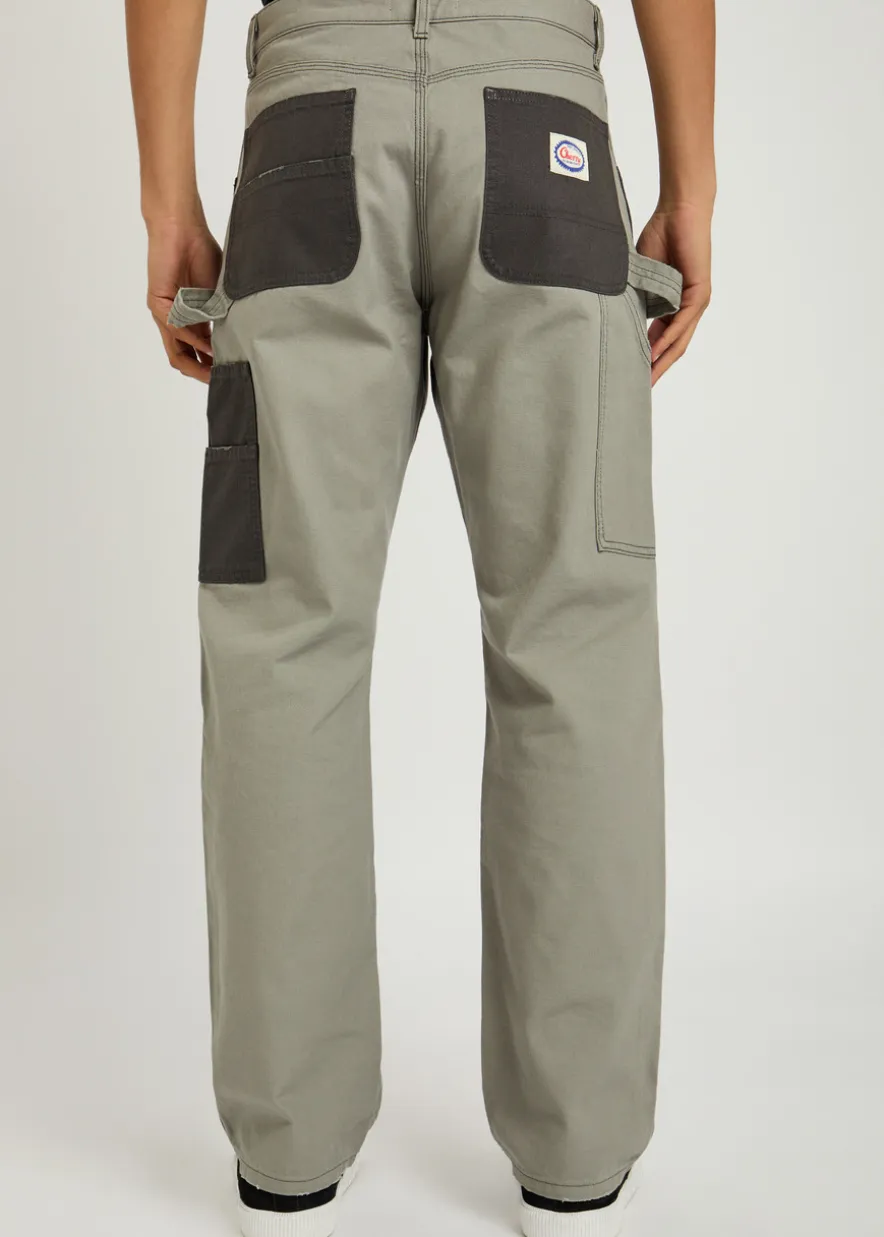 Panelled canvas trousers