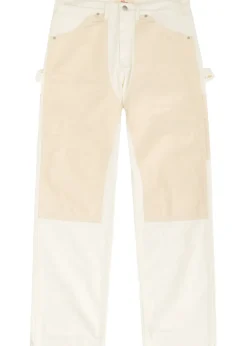 Panelled canvas trousers