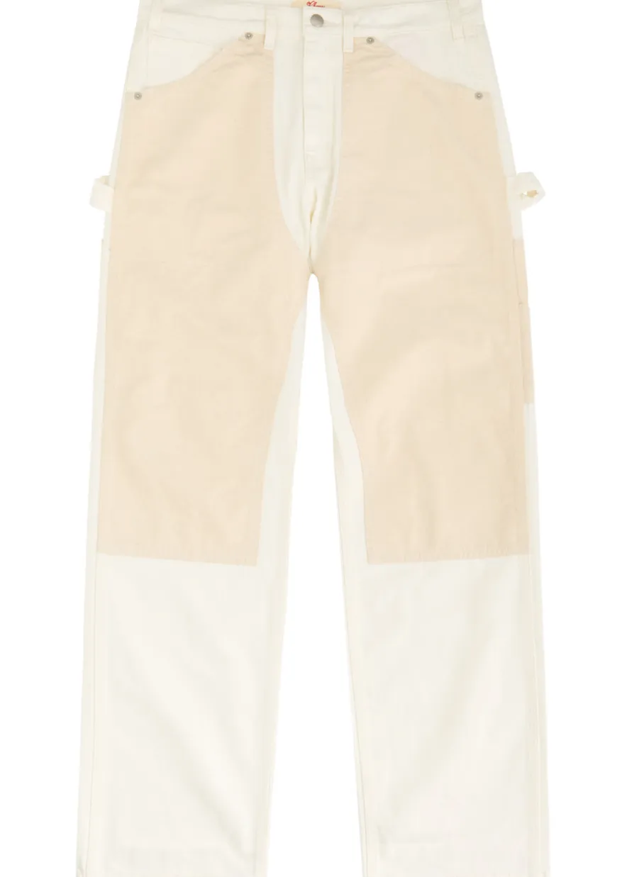 Panelled canvas trousers