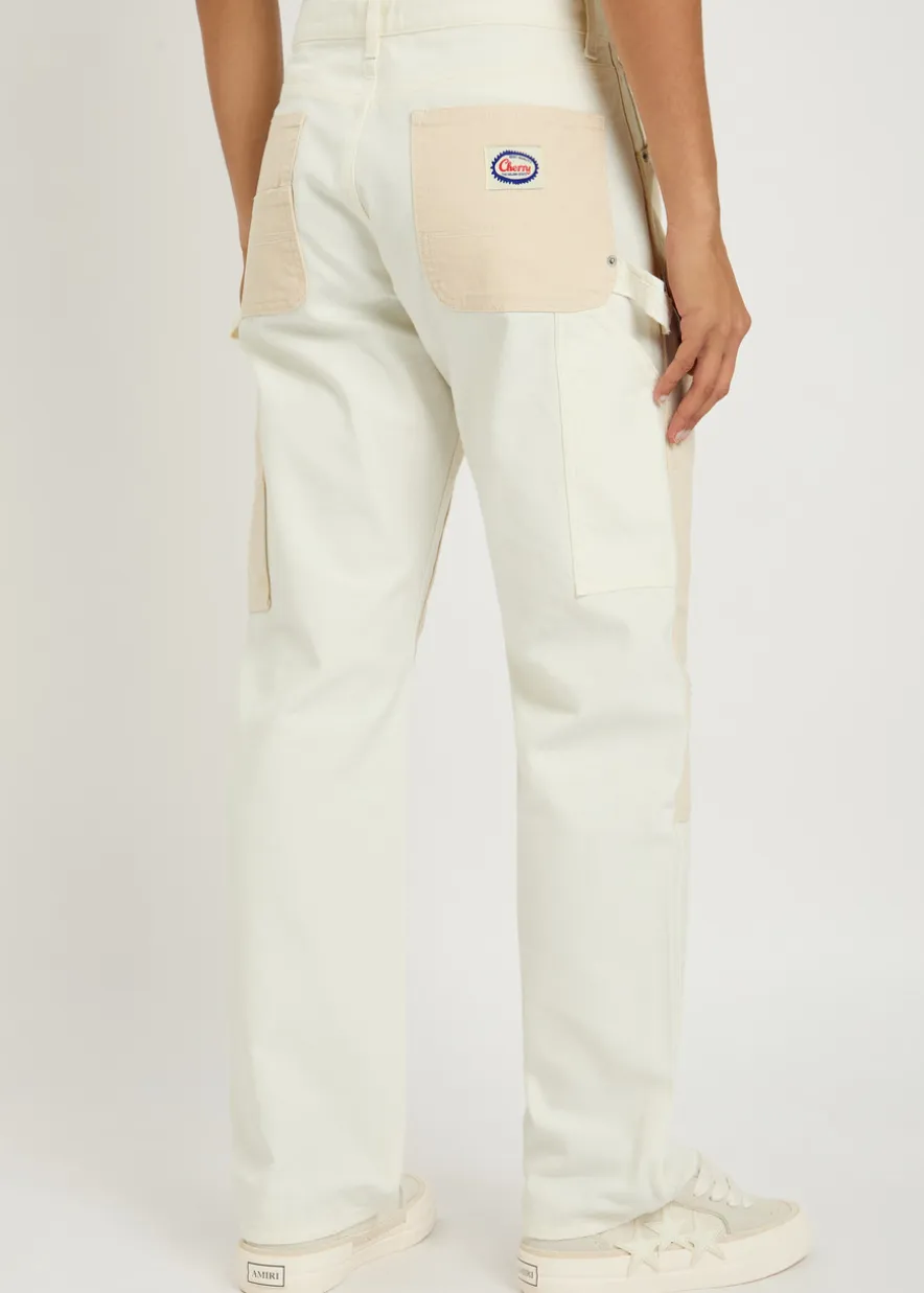 Panelled canvas trousers