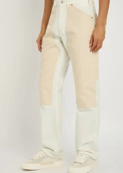 Panelled canvas trousers