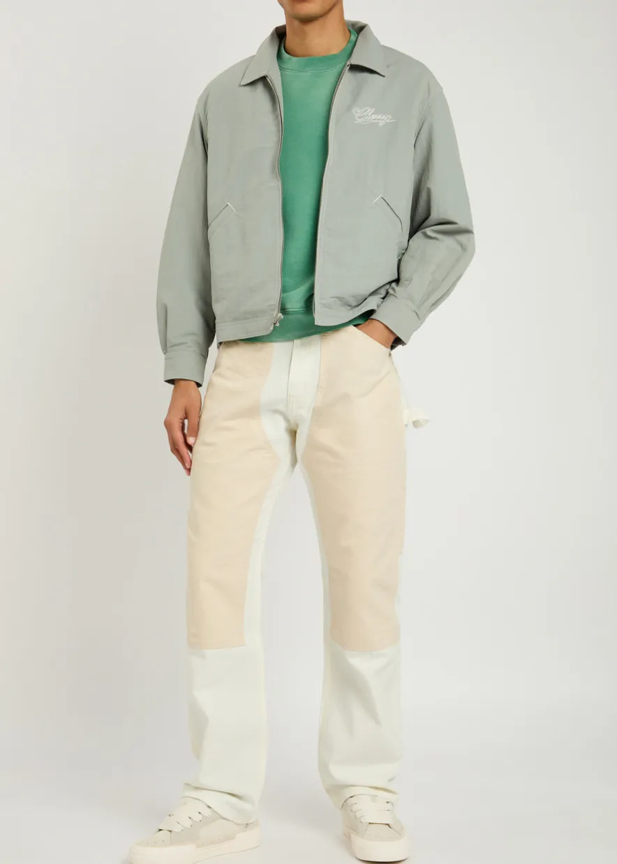 Panelled canvas trousers