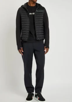 Panelled cotton-blend and shell jacket