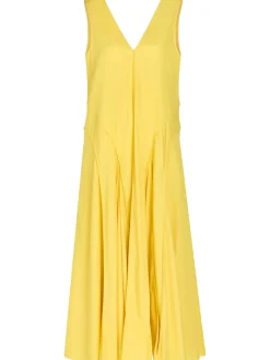 Panelled cotton-poplin maxi dress