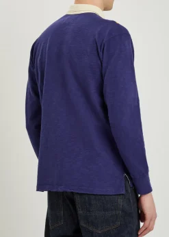 Panelled cotton rugby top