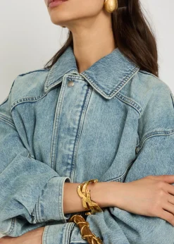 Panelled denim jacket